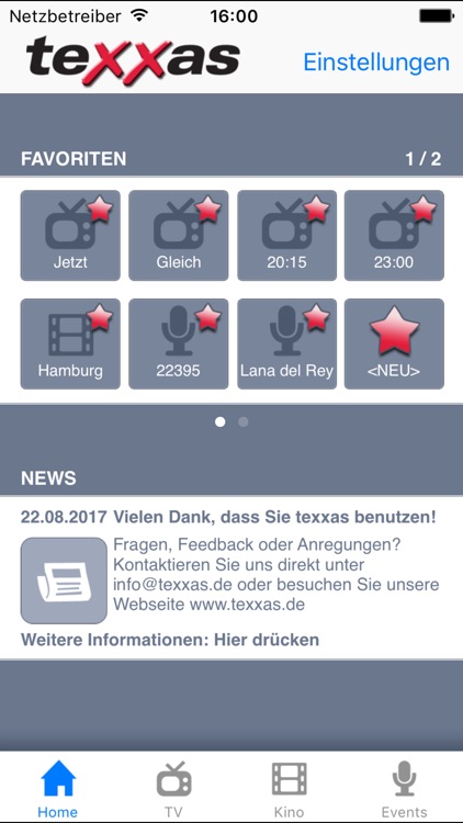 teXXas TV-, Kino- und Eventprogramm