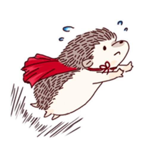 Cute Small Hedgehog Sticker icon