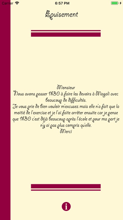 Mots d'excuse