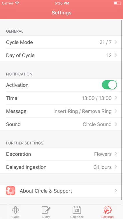 Contraceptive Ring Diary screenshot-3