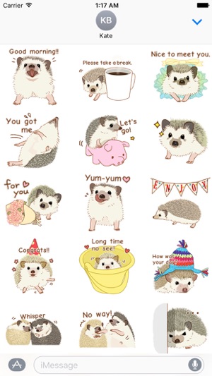 Shy And Cute Hedgehogs Sticker(圖1)-速報App