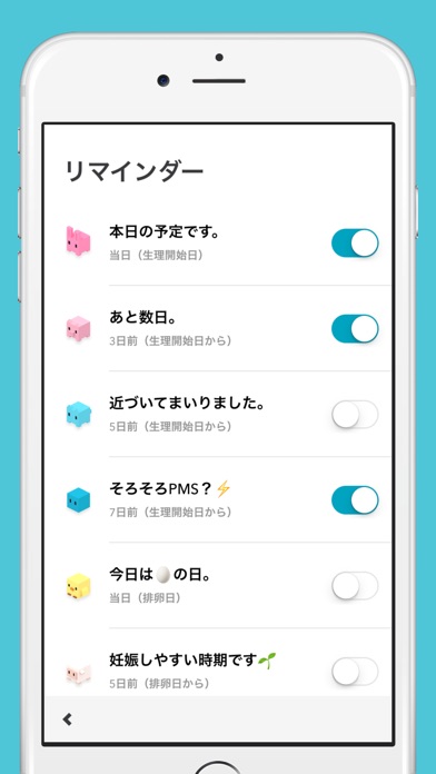 Cube 生理日予測のスクリーンショット5 Cube 生理日予測のスクリーンショット5