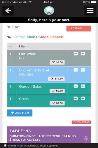 Waiter POS by SASSCO - náhled