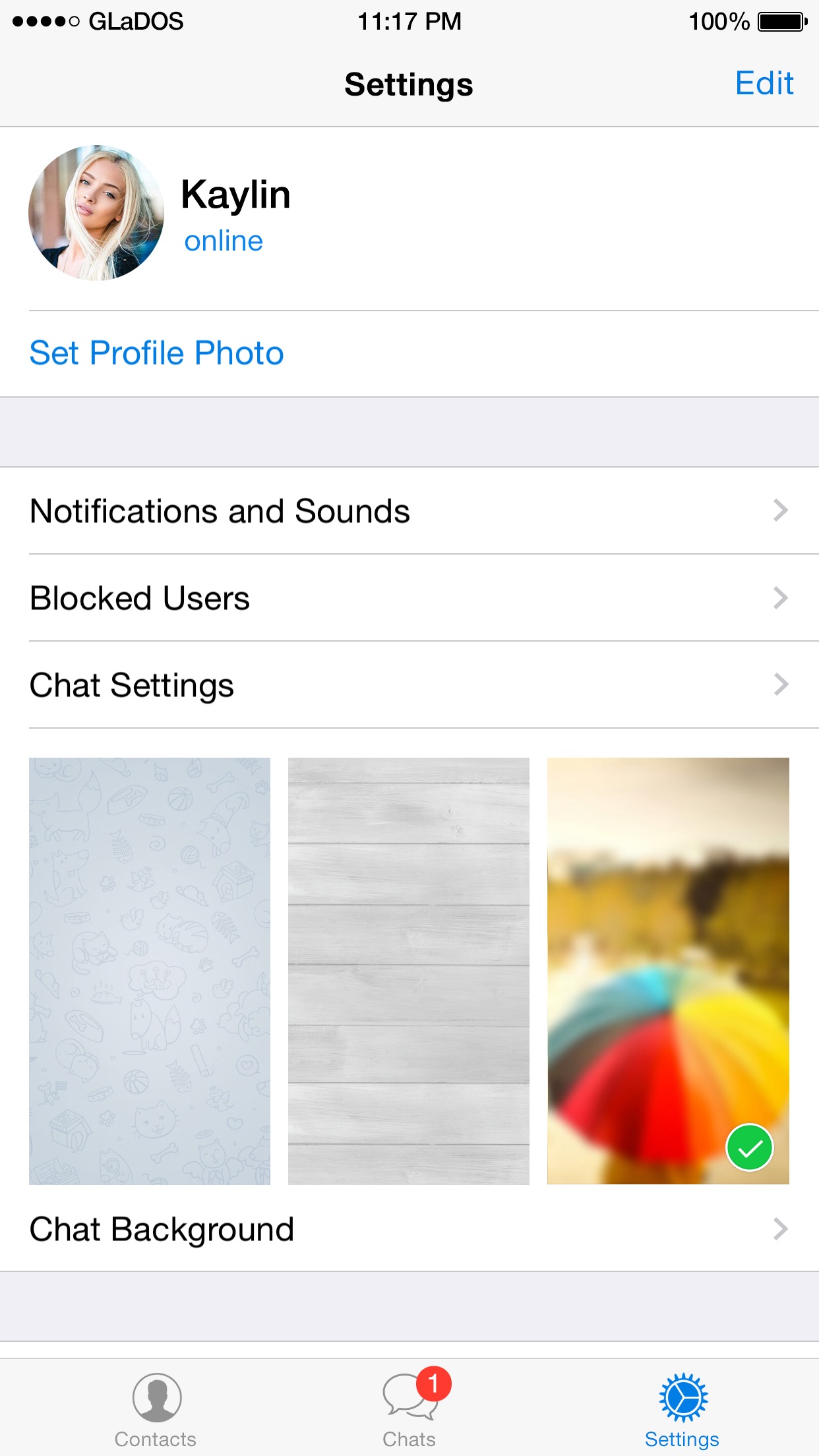 Screenshot do app Telegram Messenger