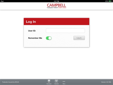 Campbell Employees Federal Credit Union for iPad screenshot 2