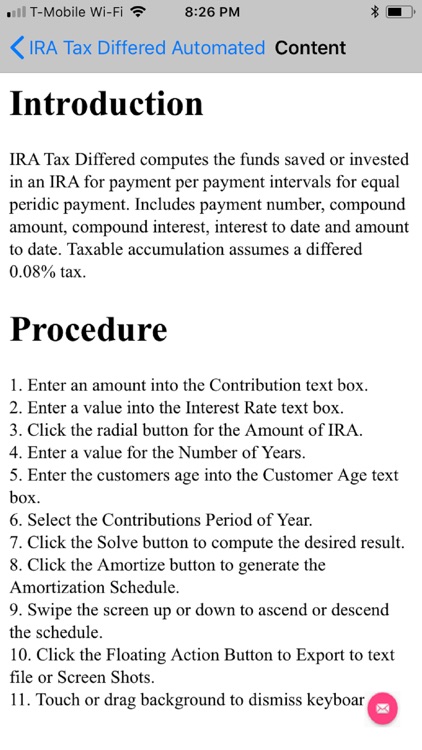 IRA Tax Differed Accumulation