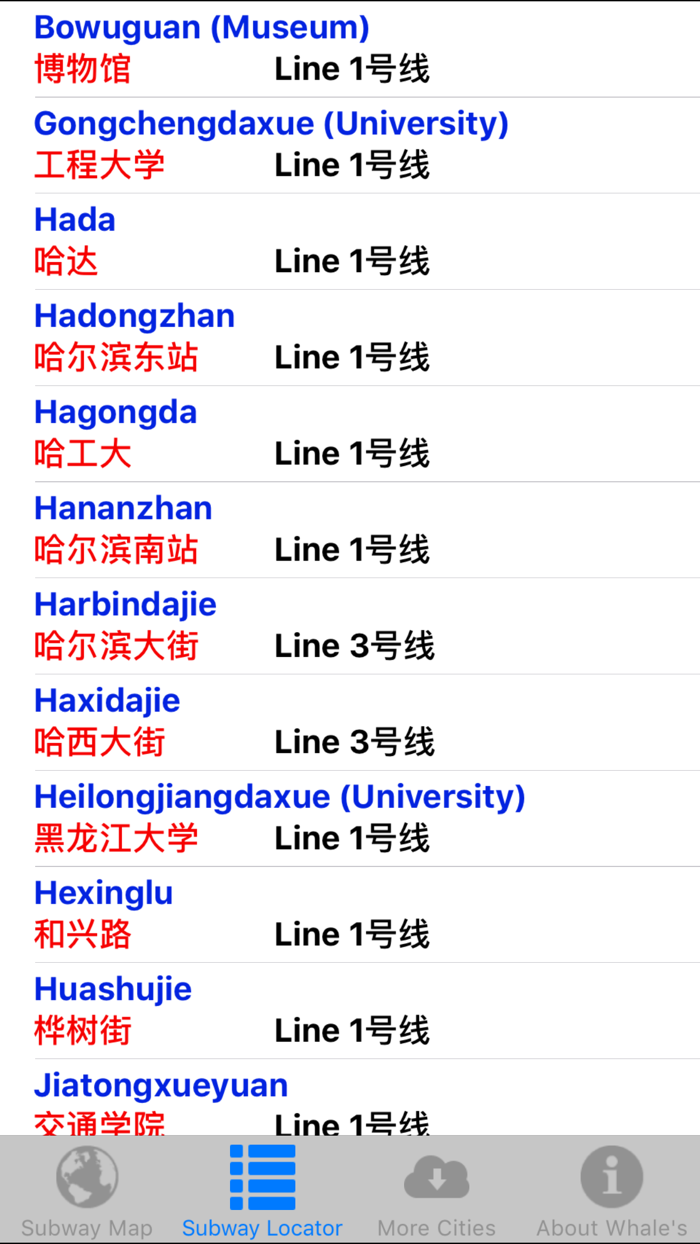 Harbin Metro Map