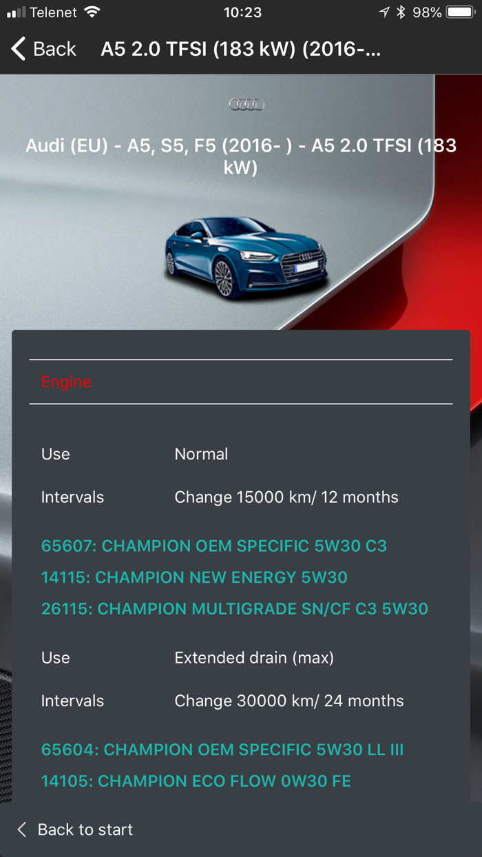 Championlubes Lubricant Finder