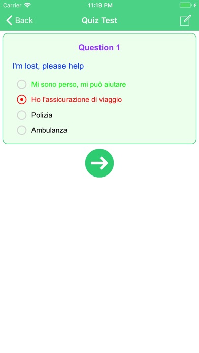 Learn Italian Quick Phrases screenshot 3
