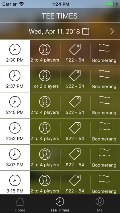 Boomerang Links Golf Tee Times