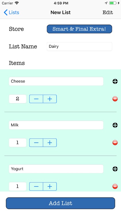 Geotify - Shopping List