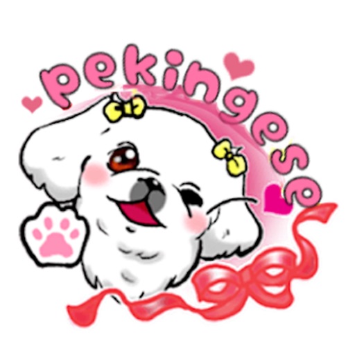 Cute Pekingese Dog Sticker icon