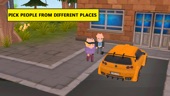 Blocky Taxi Drive Simulator 3D Captura de tela 4