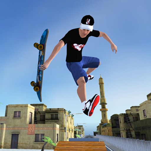 Skateboard Street Run 3D Icon