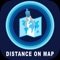"MEASURE EXACT DISTANCE On MAP" App allows user to measure distances and calculate area between points on a map