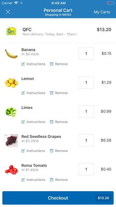 QFC Delivery screenshot 3