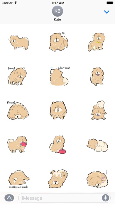 Chubby Chow Chow Dog Sticker screenshot 2