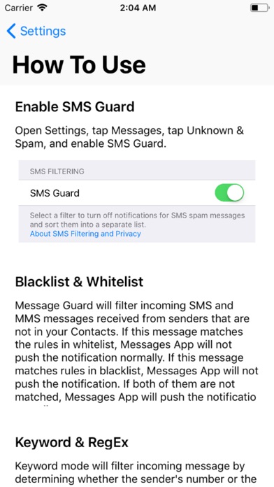Message Guard screenshot 2
