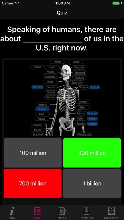 Amazing Human Body Facts, Quiz screenshot-5