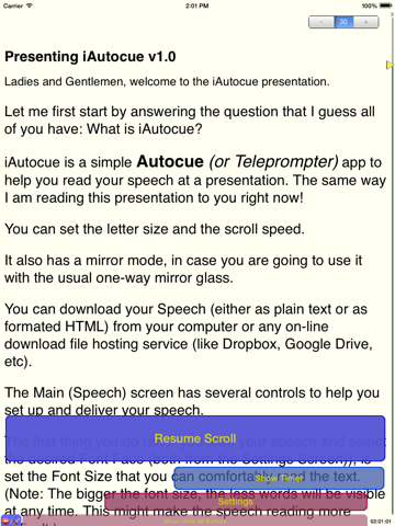 iAutocue (simple) screenshot 2