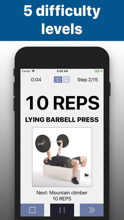 Barbell workout training hiit