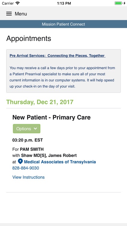 Mission Patient Connect