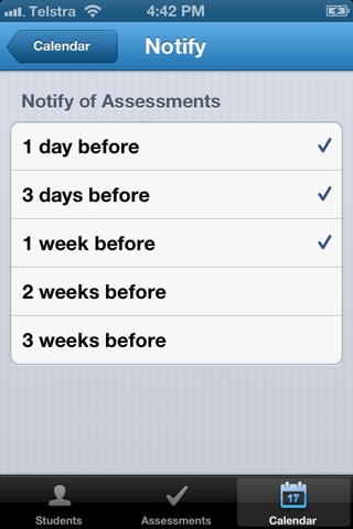 Assessment Alert screenshot 4