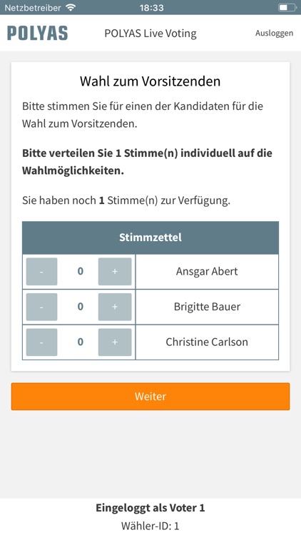 POLYAS Live Voting