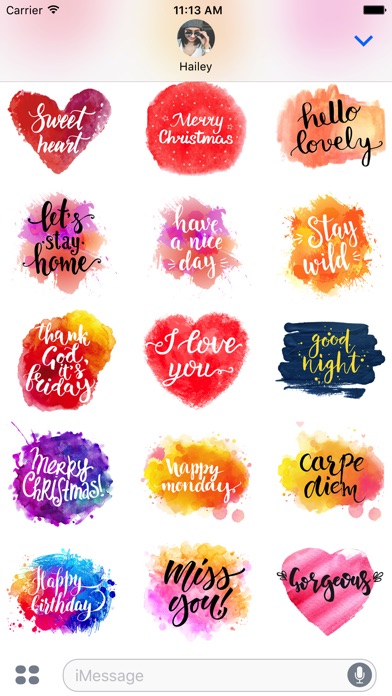 Watercolor Stickers & Words screenshot 4