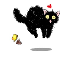 Catmoji - Adorabel Black Cat Sticker