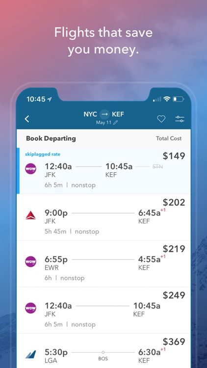 Skiplagged — Flights & Hotels