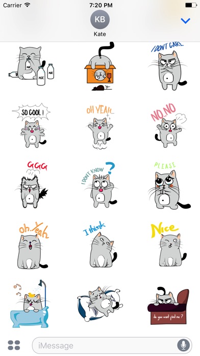 Cute Cats emoji for iMessage screenshot 2