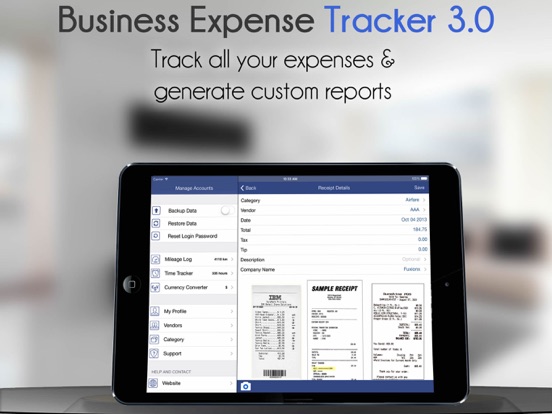 Business Expense Tracker 3.0 with Custom Reports Screenshots