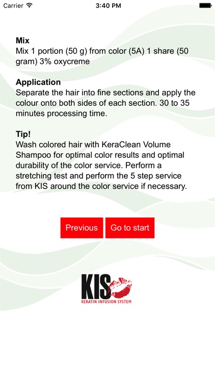 KIS color diagnoses for IPhone