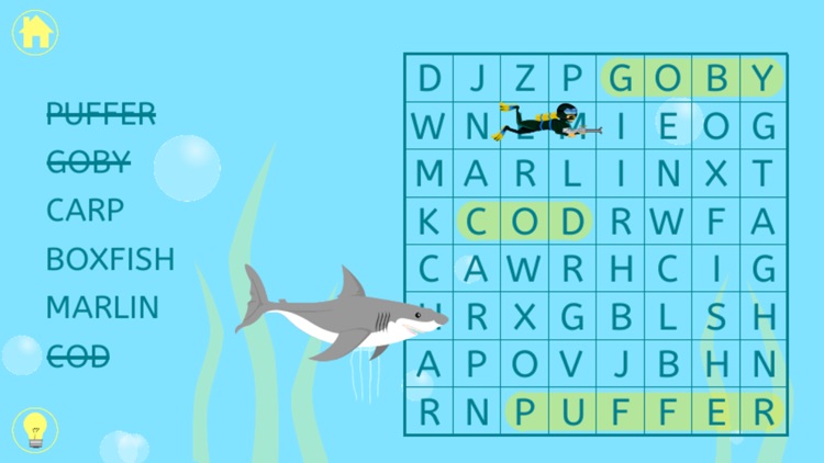 Shark Word Search