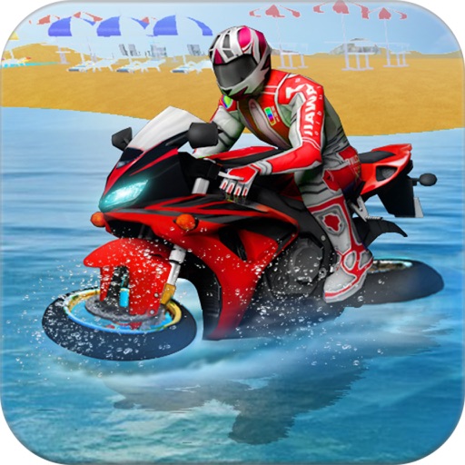 water surfer moto bike race icon