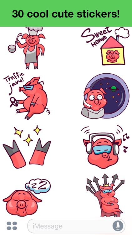 Pig - Cute stickers screenshot-3