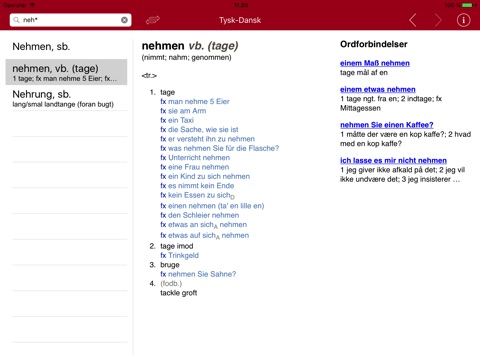 Gyldendal's German Danish Dictionary - Large screenshot 4