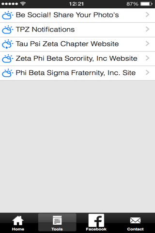 Tau Psi Zeta Chapter screenshot 2