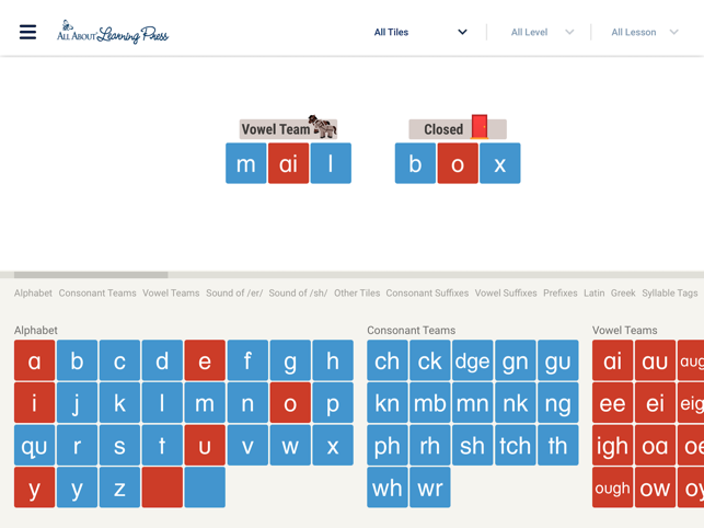 Letter Tiles for Learning