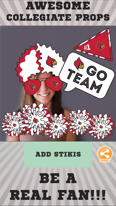 Louisville Cardinals Selfie Stickers screenshot 2