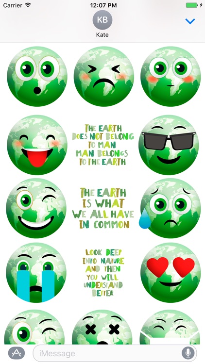 Green emojis for Earth Day