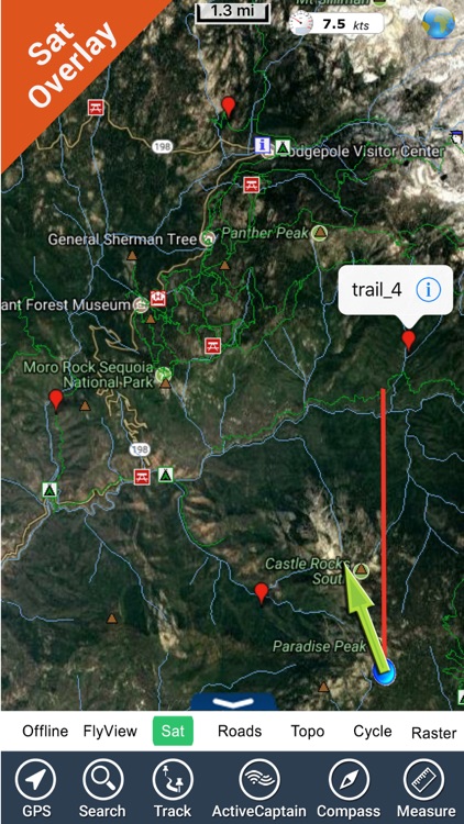 Sequoia - Kings National Park gps and outdoor map