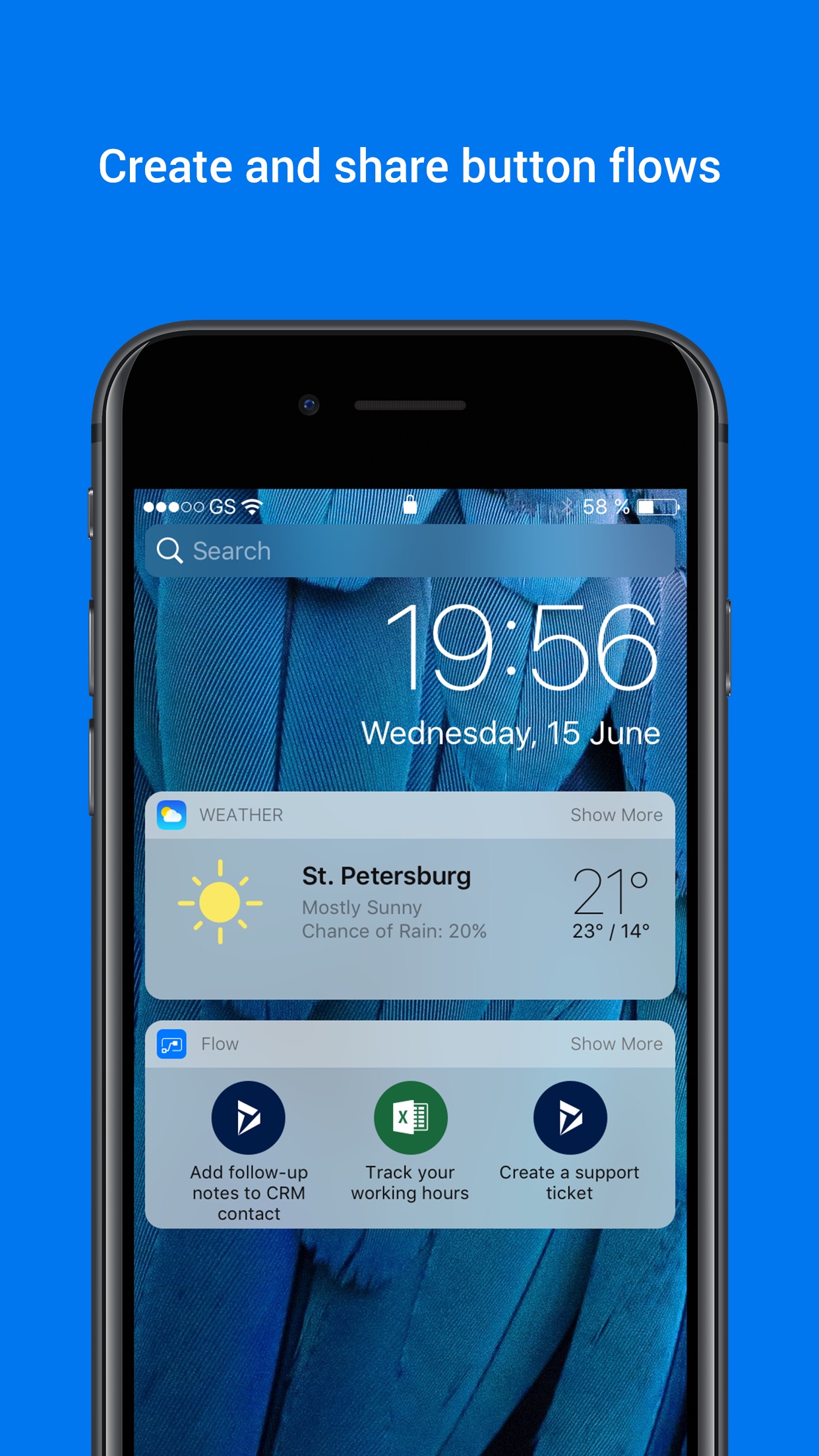 Screenshot do app Microsoft Flow