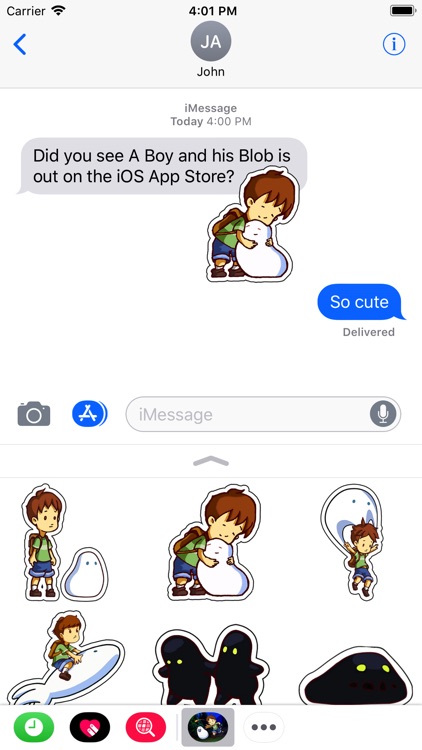 A Boy and his Blob Stickers