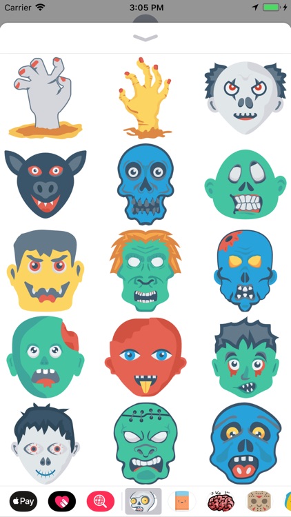 Zombie Faces Stickers