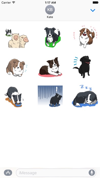 Cute Border Collie Dog Sticker screenshot 3