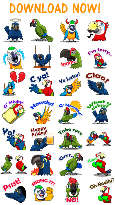 MacawMoji - Parrot Emojis Screenshots