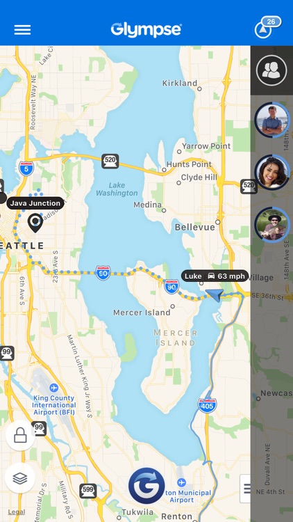 Glympse -Share GPS location with friends & family