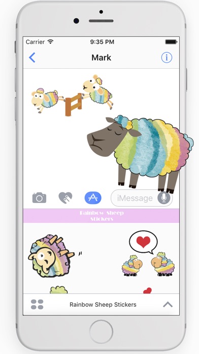 Rainbow Sheep Stickers Unicorn screenshot 2